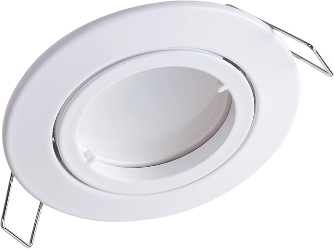 Spot incastrat LED ultra plat premium, modul ceramic interschimbabil 5 W 230 V, reglabil, spot incastrat pivotant, alb mat, rotund, alb neutru 4000 K