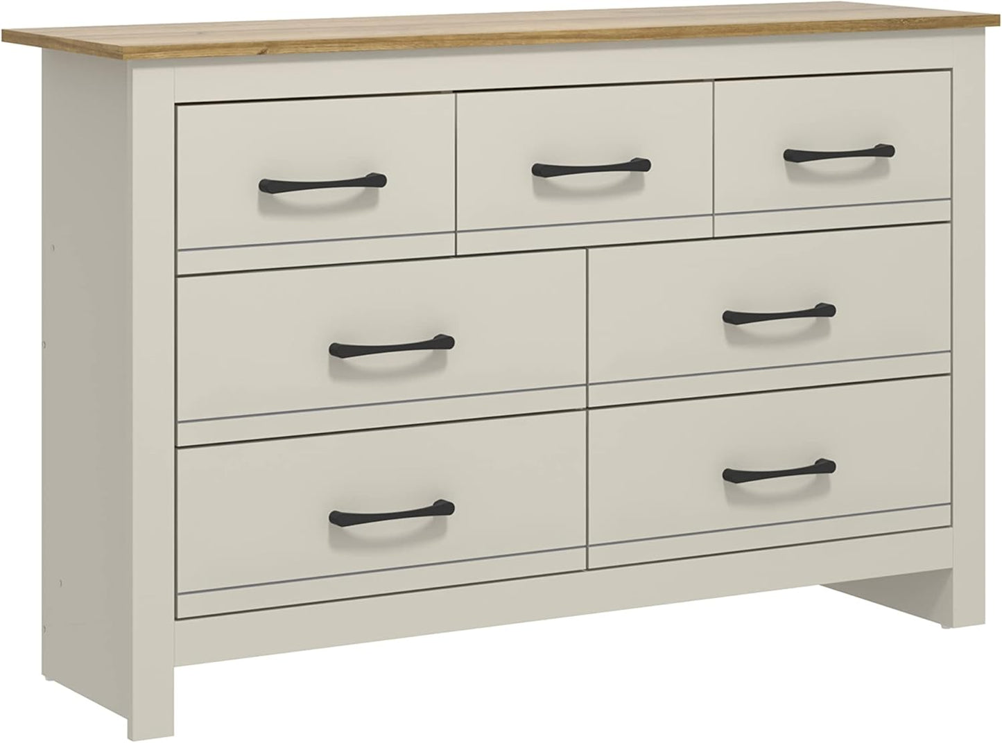 Oferta lunii Comodă Galano Gemstone 7 Organizator modern, dormitor, hol - Gri deschis