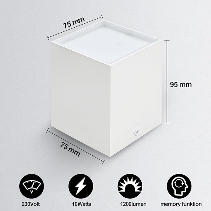 Spoturi LED de suprafata Ø100x77mm alb - 3000K alb cald/4000K alb neutru/alb rece 6500K- set 4 bucati