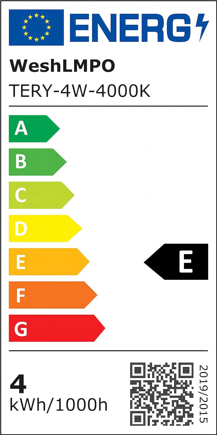Set de 6 Spot LED incastrat extra plat 230V 4W Alb cald 3000K Spot 380lumeni, Spot cu LED IP44, pentru sufragerie, bucatarie, hol