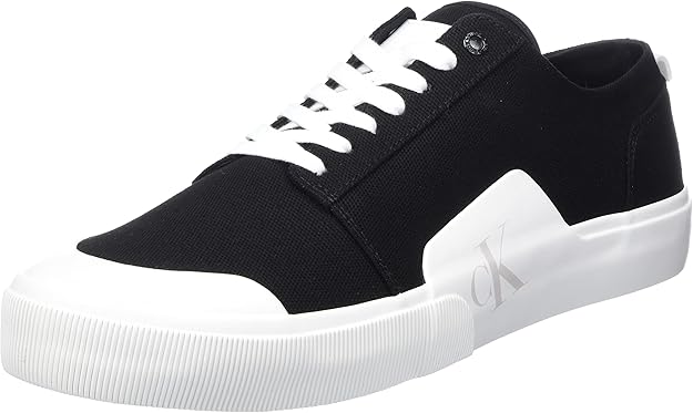 Pantofi sport barbati, CALVIN KLEIN, 80% Bumbac, 20% Poliuretan, Negru, YM0YM00598