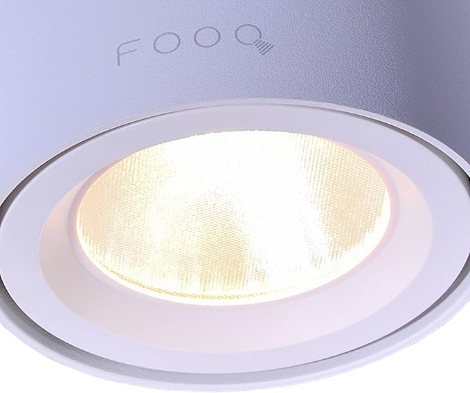 Spot LED de tavan 8 W, pachet de 2, diametru de montaj 60 mm, alb cald, 3000 K, unghi de fascicul 36°, pentru sufragerie, birou, comercial, receptie, hol, sala de sport, alb