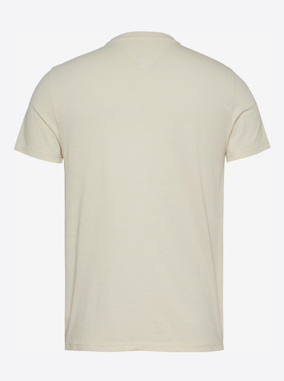 Tommy Jeans, Tricou slim fit din bumbac organic, Bej, L