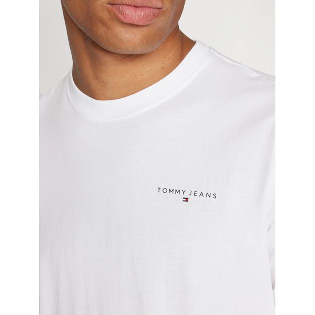 Tommy Jeans, Tricou slim fit din bumbac organic, Alb, 2XL