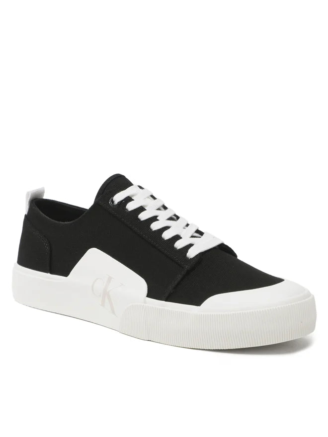 Pantofi sport barbati, CALVIN KLEIN, 80% Bumbac, 20% Poliuretan, Negru, YM0YM00598
