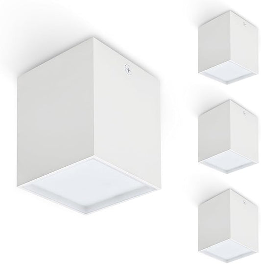 Spoturi LED de suprafata Ø100x77mm alb - 3000K alb cald/4000K alb neutru/alb rece 6500K- set 4 bucati