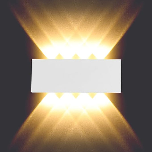Lampa de perete LED, 8W, aplice LED sus si jos, lampa de perete de interior pentru sufragerie, hol, dormitor, camera copiilor, spot luminos de noapte impermeabil, Alb 3000k