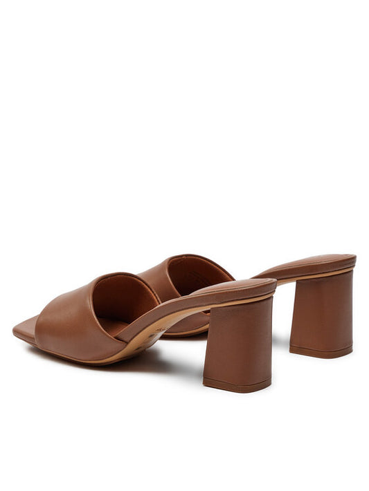 Aldo, Papuci de piele cu toc Vidish, Maro scortisoara, 38